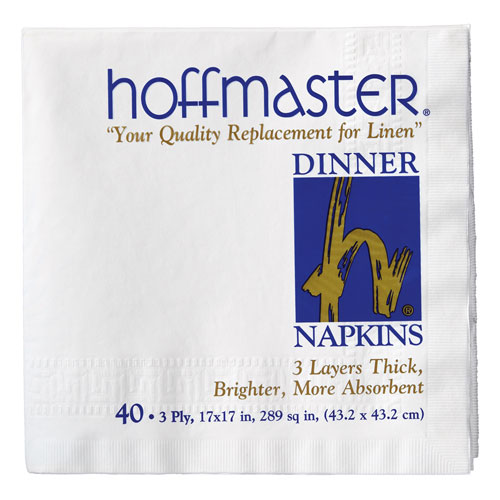 Hoffmaster Dinner Napkin, 17"x17", White