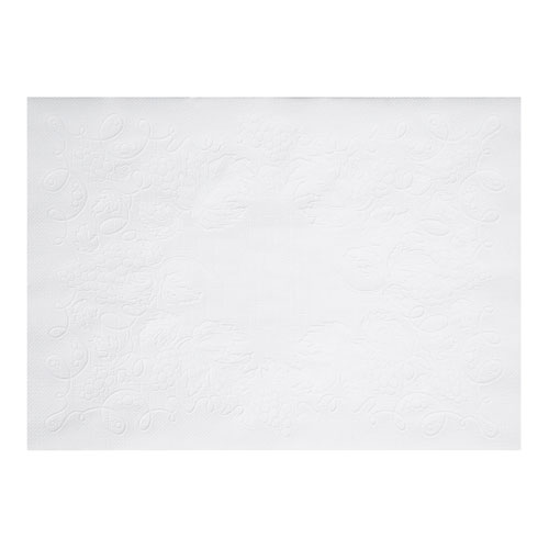 Hoffmaster Dubonnet Straight Edge Placemat, 9 3/4"x14", White