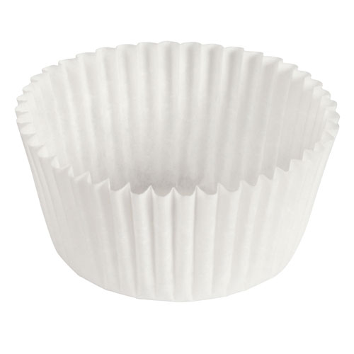 Hoffmaster Fluted Bake Cup, 3 1/2"x1 1/2", White