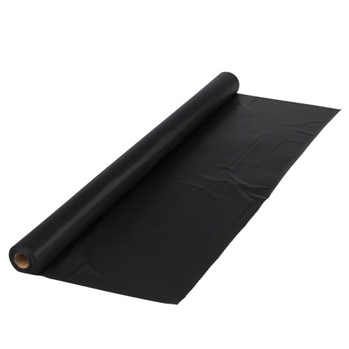 Hoffmaster Plastic Roll Tablecover, 40" x 100 ft, Black