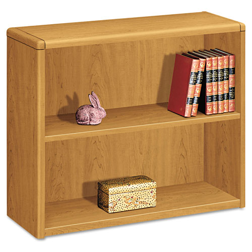 Hon 10700 Series Wood Bookcase, Two Shelf, 36w x 13 1/8d x 29 5/8h, Harvest
