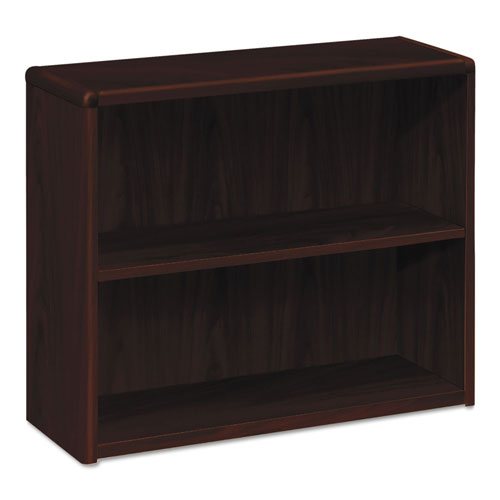 Hon 10700 Series Wood Bookcase, Two Shelf, 36w x 13 1/8d x 29 5/8h, Mahogany