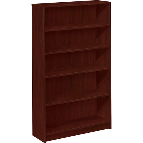 Hon 1870 Series Bookcase, Five Shelf, 36w x 11 1/2d x 60 1/8h, Mahogany