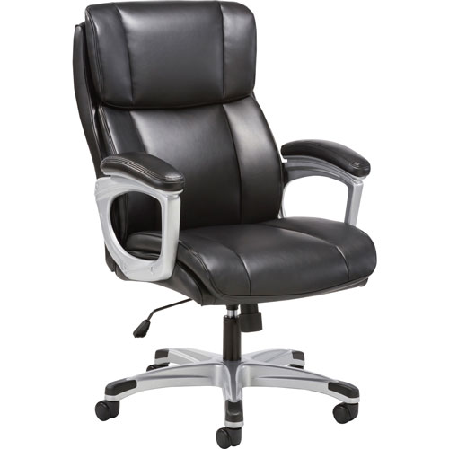 Hon 3-Fifteen Executive High-Back Chair, Supports up to 225 lbs., Black Seat/Black Back, Aluminum Base