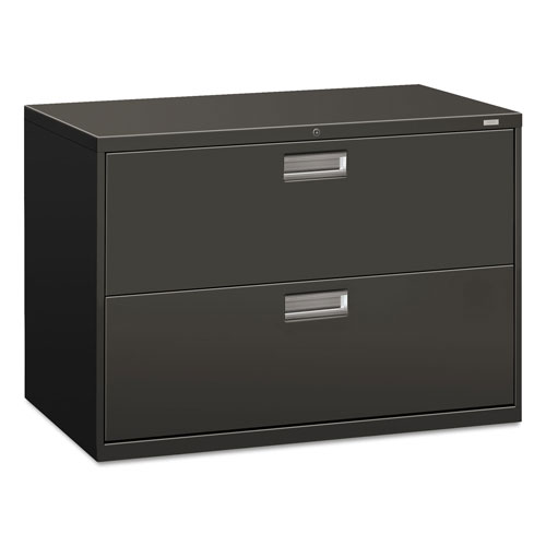Hon 600 Series Two-Drawer Lateral File, 42w x 18d x 28h, Charcoal