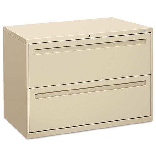 Hon 700 Series Two-Drawer Lateral File, 42w x 18d x 28h, Putty