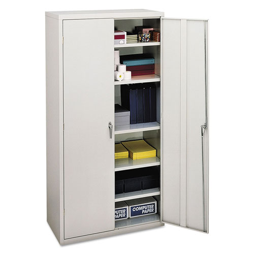 Hon Assembled Storage Cabinet, 36w x 18 1/8d x 71 3/4h, Light Gray