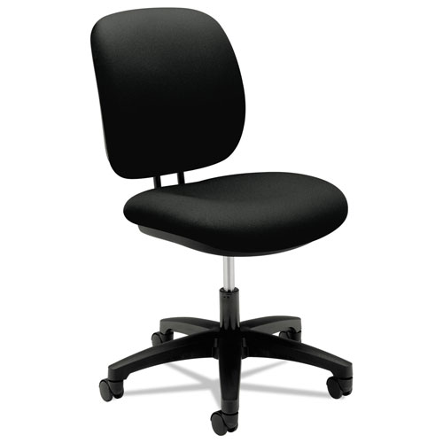 Hon ComforTask Task Swivel Chair, Supports up to 300 lbs., Black Seat, Black Back, Black Base
