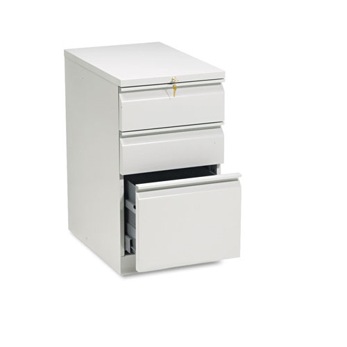 Hon Efficiencies Mobile Box/Box/File Pedestal, 15w x 22.88d x 28h, Light Gray
