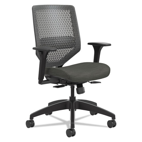 Hon Solve Series ReActiv Back Task Chair, Supports up to 300 lbs., Ink Seat/Charcoal Back, Black Base