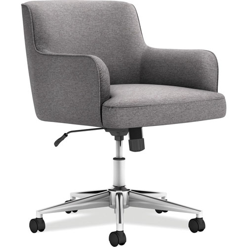Hon Matter Multipurpose Chair, 23" x 24.8" x 34", Light Gray Seat, Light Gray Back, Chrome Base, Ships in 7-10 Business Days
