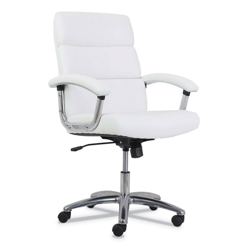 Hon Traction High-Back Executive Chair, Supports up to 250 lbs., White Seat/White Back, Polished Aluminum Base