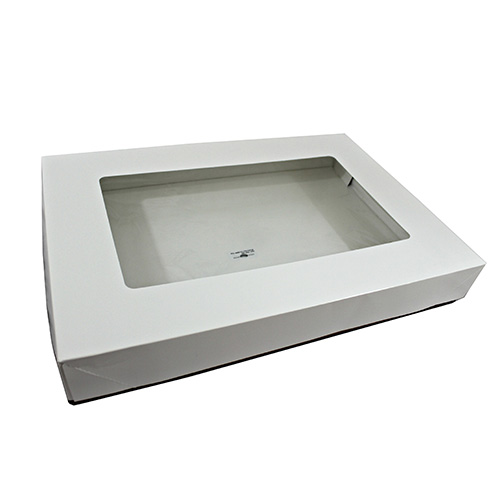 Honeymoon Paper Wax Coated Baker's Tray, 26 1/4"x18 1/4"x3", White