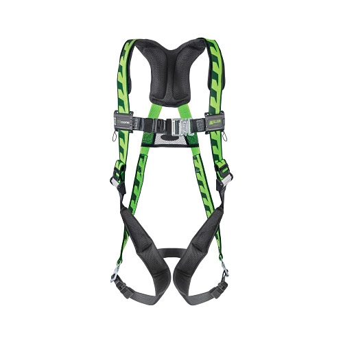 Honeywell AirCore™ Full-Body Harness, Steel Stand-Up Back D-Ring, Universal, Quick-Connect Straps, Green