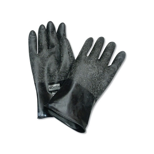 Honeywell Chemical Resistant Butyl™ Gloves, Size 9, Black, 13 mil, Grip-Saf™