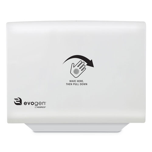 Hospeco Evogen No Touch Toilet Seat Cover Dispenser, 16.14" x 12" x 2", White