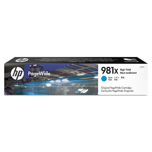 HP 981X, (L0R09A) High Yield Cyan Original PageWide Cartridge