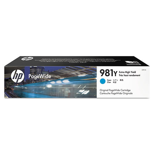 HP 981Y, (L0R13A) Extra High Yield Cyan Original PageWide Cartridge