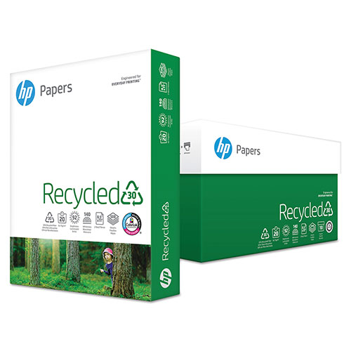 HP Recycle30 Paper, 92 Bright, 20lb, 8-1/2 x 11, White, 500/RM, 10 RM/CT