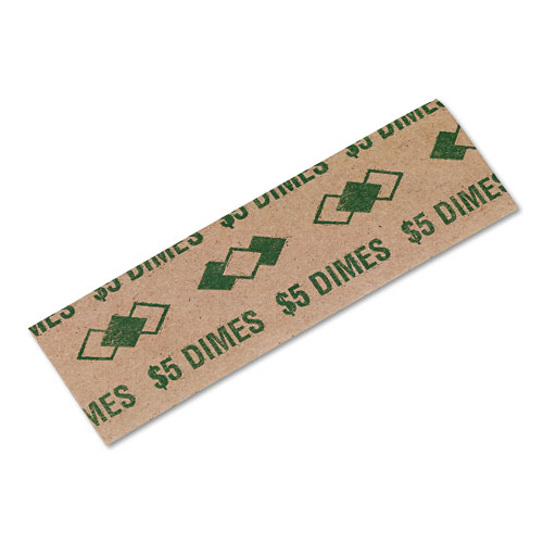 Iconex Tubular Coin Wrappers, Dimes, $5, Pop-Open Wrappers, 1000/Pack