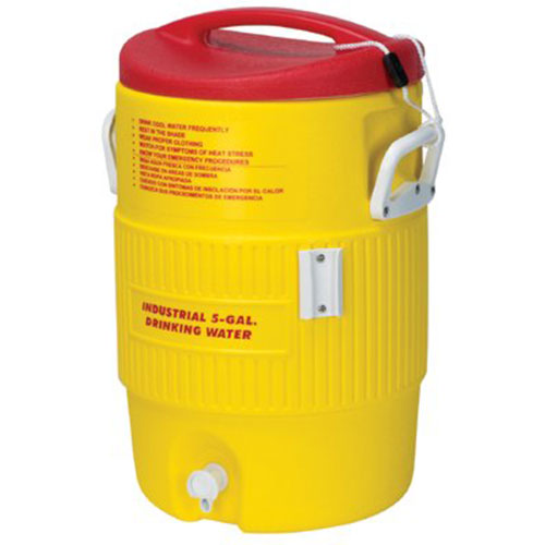 Igloo Heat Stress Solution Water Coolers, 5 Gallon, Red and Yellow