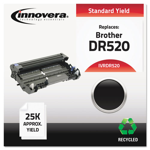 Innovera Remanufactured Black Drum Unit, Replacement for Brother DR520, 25,000 Page-Yield