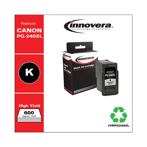 Innovera Remanufactured Black High-Yield Ink, Replacement For Canon PG-240XL (5206B001), 300 Page Yield