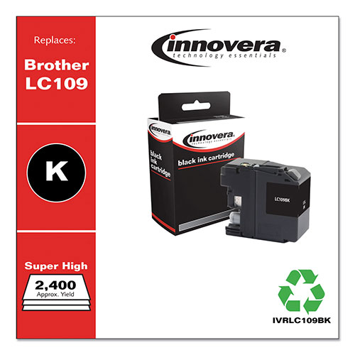 Innovera Remanufactured Black Super High-Yield, Replacement for Brother LC109BK, 2,400 Page-Yield