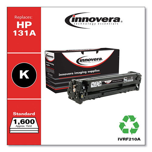 Innovera Remanufactured Black Toner Cartridge, Replacement for HP 131A (CF210A), 1,400 Page-Yield