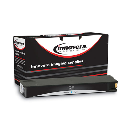 Innovera Remanufactured Cyan High-Yield, Ink, Replacement for HP 972XL (L0R98AN), 7,000 Page-Yield