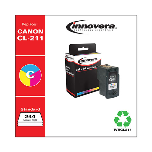 Innovera Remanufactured Tri-Color Ink, Replacement For Canon CL-211 (2976B001), 244 Page Yield