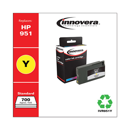 Innovera Remanufactured Yellow Ink, Replacement For HP 951 (CN052AN), 700 Page Yield