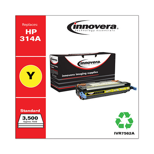 Innovera Remanufactured Yellow Toner Cartridge, Replacement for HP 314A (Q7562A), 3,500 Page-Yield