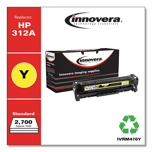 Innovera Remanufactured Yellow Toner Cartridge, Replacement for HP 312A (CF382A), 2,700 Page-Yield