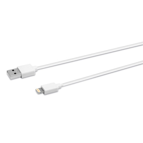 Innovera USB Lightning Cable, 3 ft, White