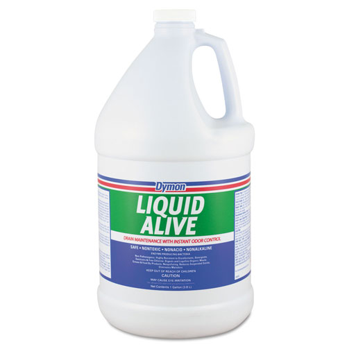 ITW Dymon LIQUID ALIVE Enzyme Producing Bacteria, 1gal, Bottle, 4/Carton