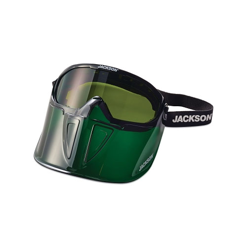 Jackson Safety® GPL500 Series Premium Goggle with Detachable Face Shield, Green Frame, AF, Shade 3 IR
