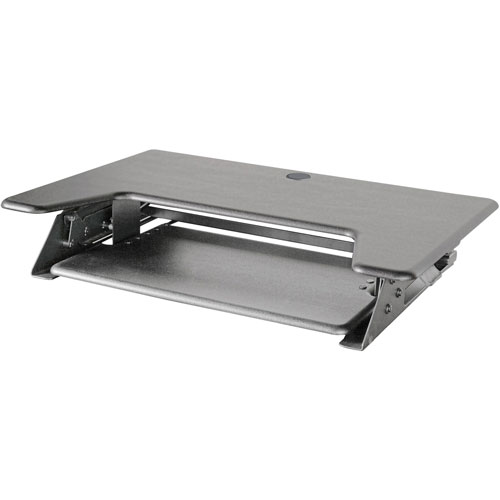 Kantek Sit-To-Stand Desk Riser, 35" x 24" x 5-1/4", Black