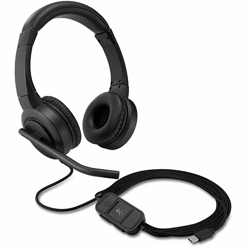 Kensington H1000 USB-C On-Ear Headset, Black