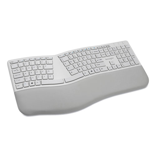 Kensington Pro Fit Ergo Wireless Keyboard, 18.98 x 9.92 x 1.5, Gray