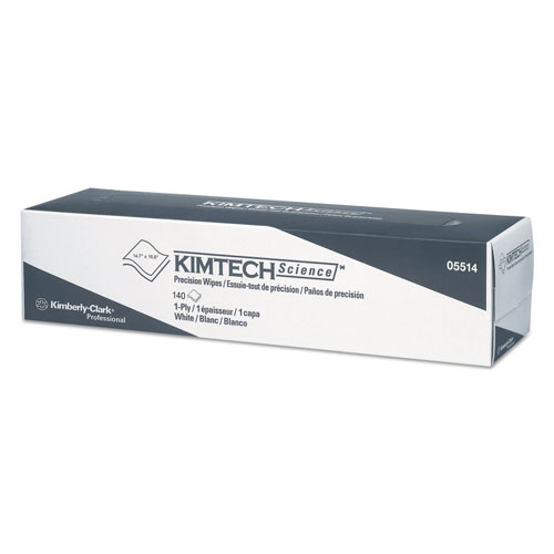 Kimtech™ Precision Wiper, POP-UP Box, 1-Ply, 14 7/10" x 16 3/5" White, 140/Box