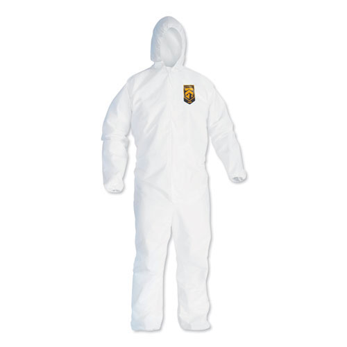KleenGuard™ A40 Elastic-Cuff and Ankles Hooded Coveralls, White, X-Large, 25/Case