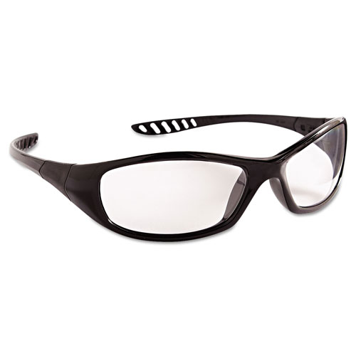 KleenGuard™ V40 HellRaiser Safety Glasses, Black Frame, Clear Anti-Fog Lens