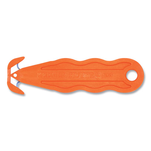 Klever Kurve Blade Plus Safety Cutter, 5.75" Handle, Orange, 10/Box