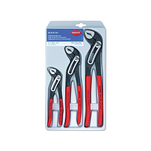Knipex 3-Piece Alligator Pliers Sets, 7 1/4 in, 10 in, 12 in
