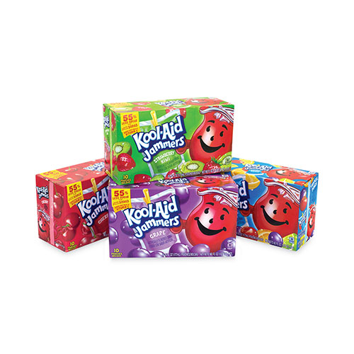 Kool-Aid Jammers Juice Pouch Variety Pack, 6 oz Pouch, 40/Pack