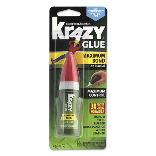 Krazy Glue Maximum Bond Krazy Glue EZ Squeeze Gel, 0.14 oz, Dries Clear