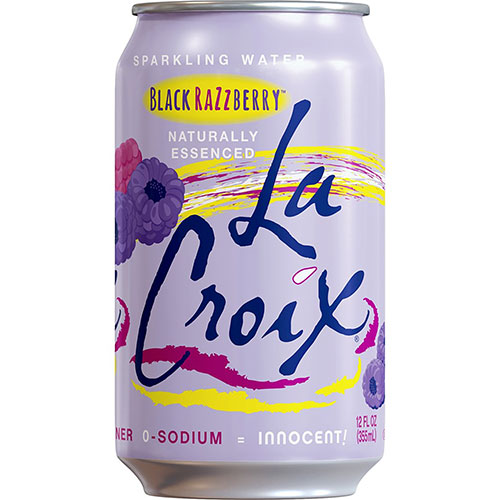 LaCroix Black Razzberry Flavored Sparkling Water, 12 oz, 12/Pack, 2 Pack/Carton