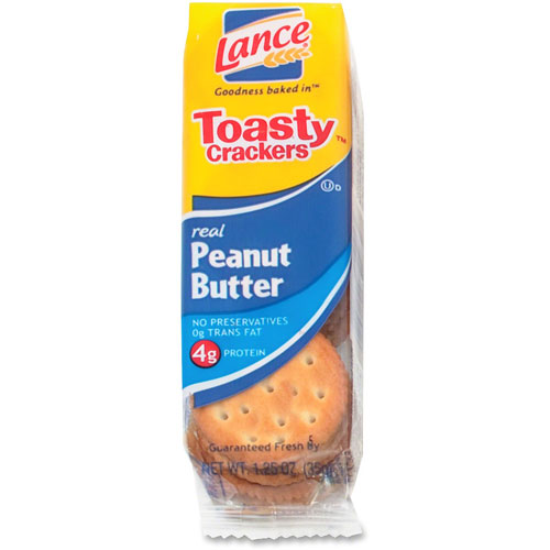 Lance Crackers, Peanut Butter, Toasty, Lance, 24/BX