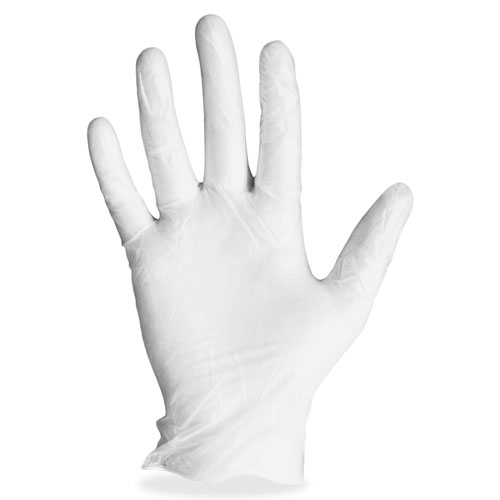 Layflat Vinyl Gloves, Powdered, Small , 4 mil, 100/BX, Clear